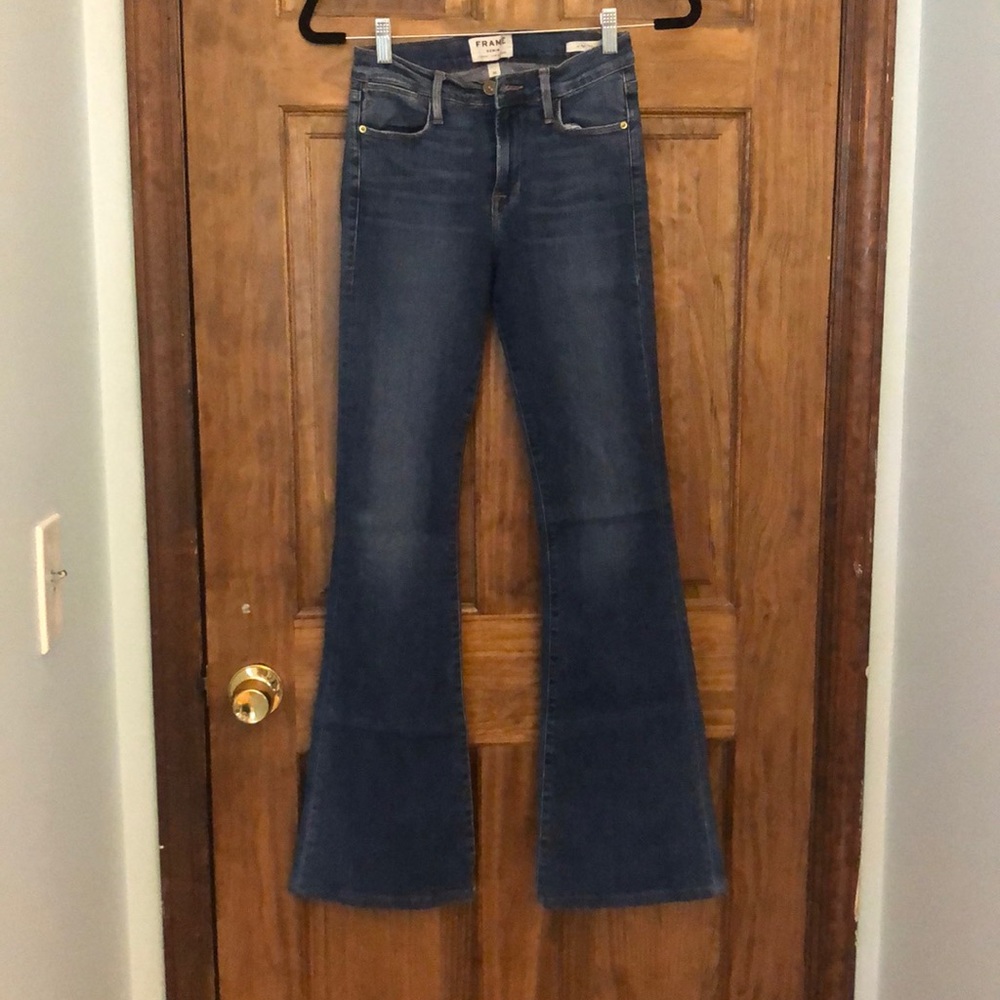 Frame denim bell bottoms Le high flare. Size 25.